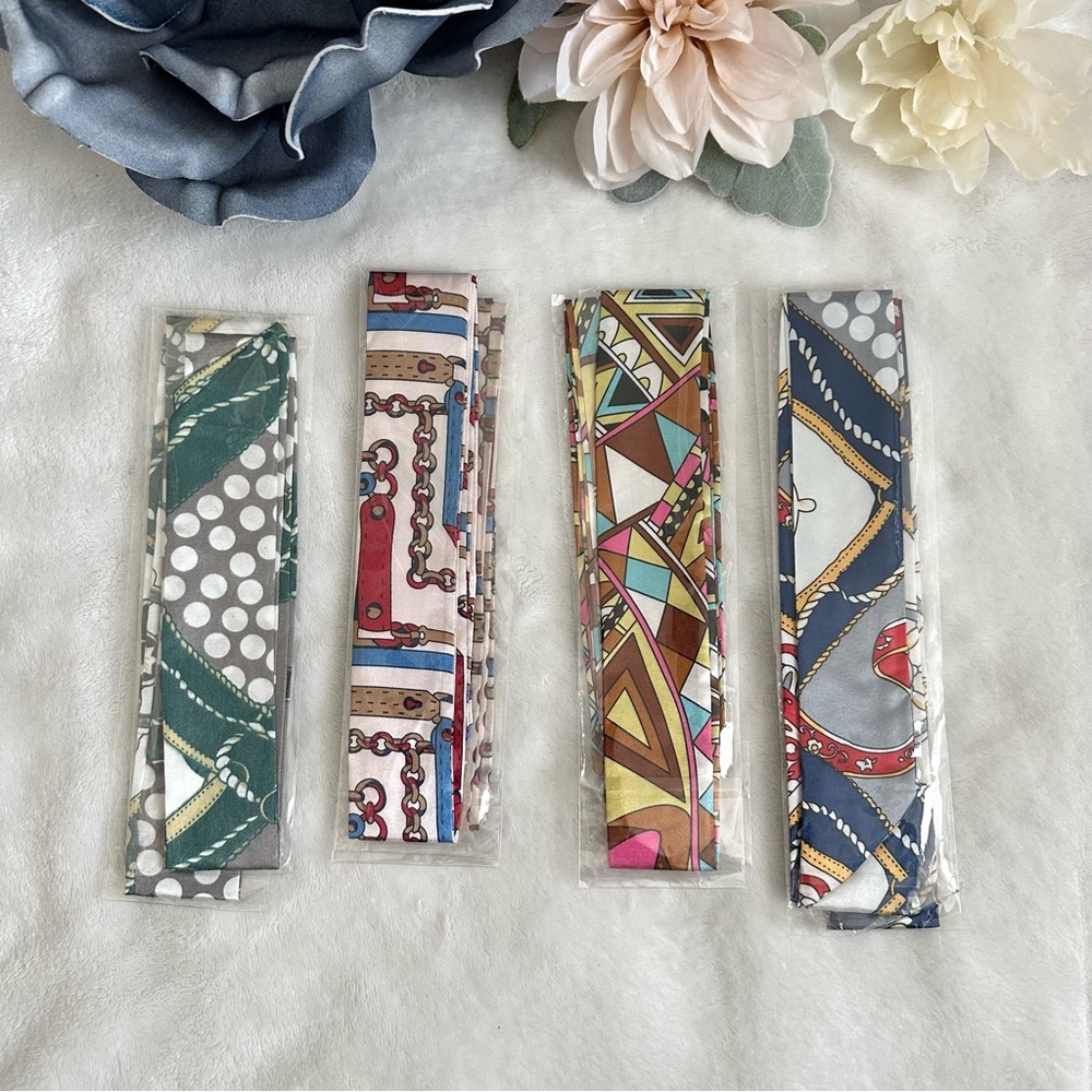 4 SET Purse Handbag Skinny Scarf Bundle
